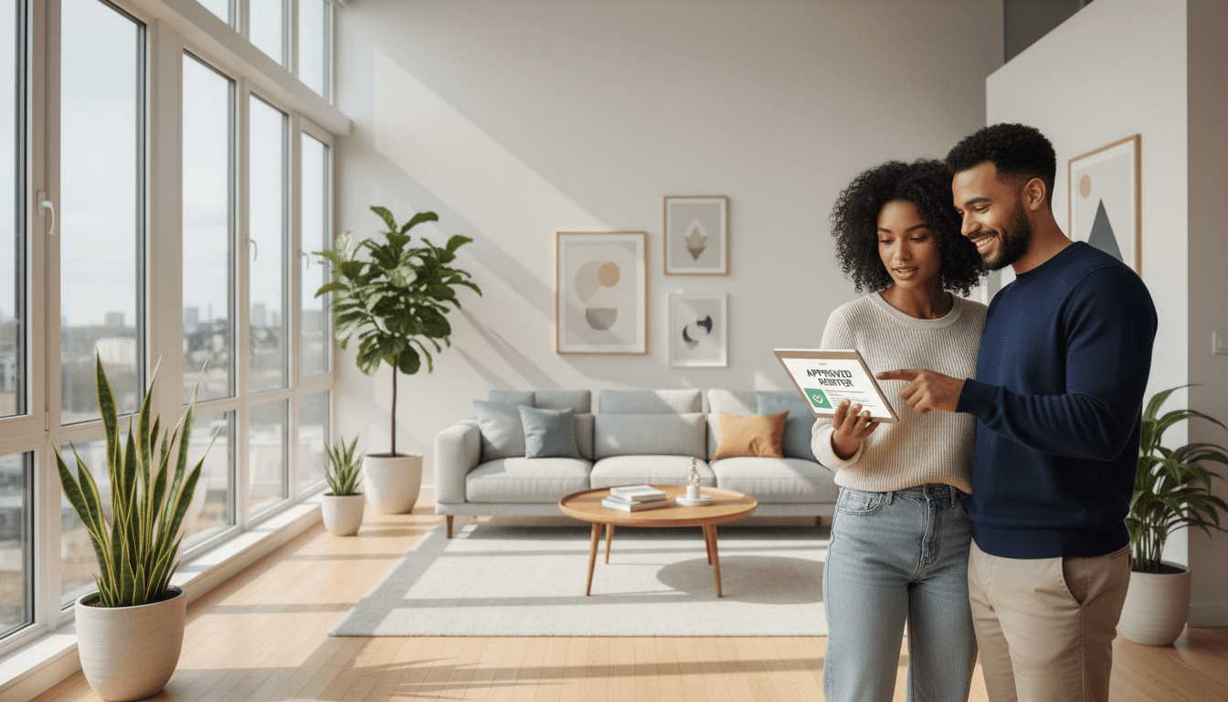 Tenants reviewing housing options together